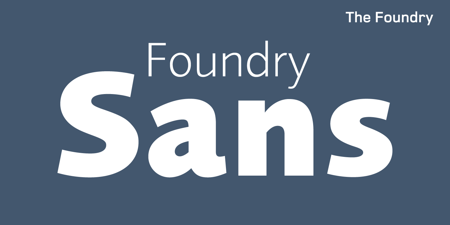 Пример шрифта Foundry Sans #1